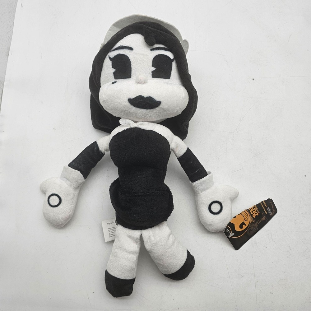 Good Stuff Bendy Alice Angel Plush Stuffed Toy Small Black White Washable Cute